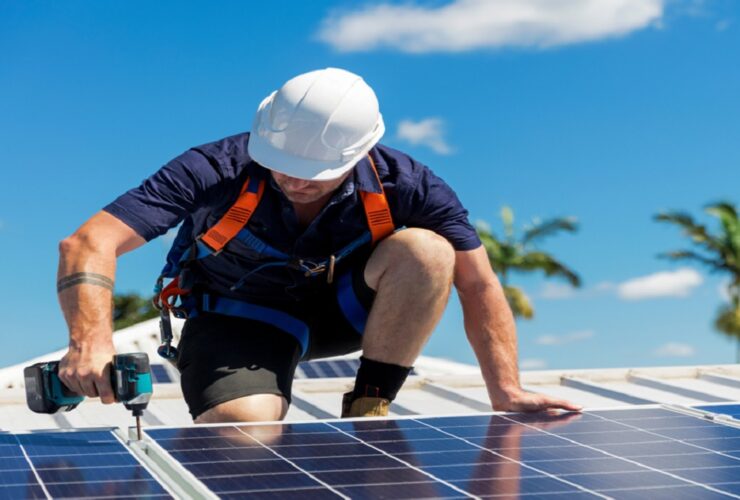 solar panel setup